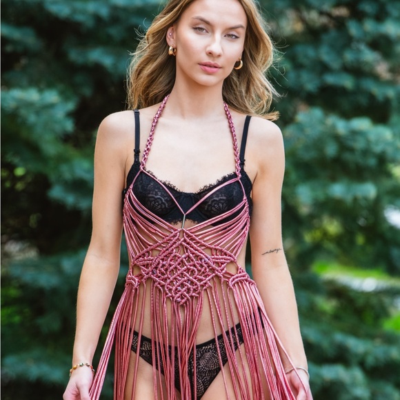 Handmade Macrame Dress Metallic - Picture 6 of 14